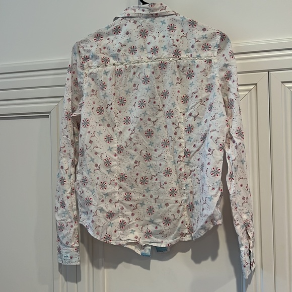 Twenty X Tailored White floral With Sequin Detail button up shirt size M - Picture 4 of 6